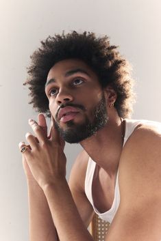 Black Men Portraits, Black Man Reference, Black Men Aesthetic, Deaven Booker, Black Men Hair, Hairstyles For Black Men, Stylish Beards