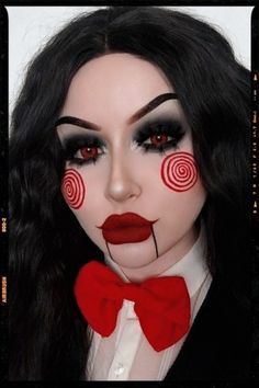 Saw Makeup, Jigsaw Makeup, Billy The Puppet, Halloweenský Makeup, Holloween Makeup, Cute Halloween Makeup, Halloween Makeup Pretty, Cool Halloween Makeup, Halloween Eye Makeup