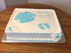 Baby Shower Sheet Cakes For Boys, Simple Baby Shower Cake, Full Sheet Cake, Cake Designs For Boy, Baby Shower Cake Decorations