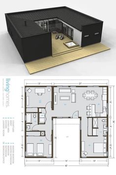 the floor plan for a modern house