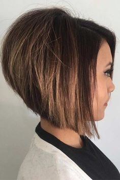 A Line Haircut, Stacked Haircuts, Short Brown Hair, Bob Haircuts For Women