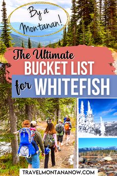 The Ultimate Bucket List for Whitefish, Montana: By a Montanan! Photos of some of the best things to do in Whitefish in both summer and winter. Vacation Montana, Hiking Montana, Montana Bucket List, Montana With Kids, Whitefish Montana Fall, Things To Do In Whitefish Montana, Montana Places To See, White Fish Montana