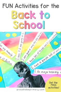 the back to school poster is shown with an image of a child in front of it