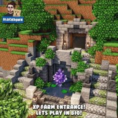 Sniffler Enclosure Minecraft, Minecraft Waypoint Build, Jungle Bases Minecraft, Minecraft Miner House, Minecraft Mineshaft Entrance, Minecraft Mine Entrance Ideas, Minecraft Mineshaft Ideas, Minecraft Railroad