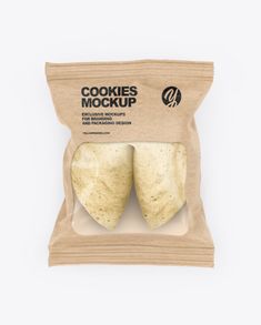 two cookies in a package on a white background