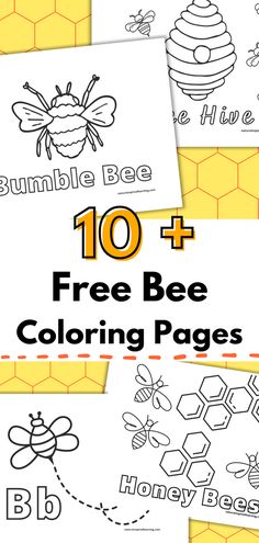 bee coloring pages with the words bumble bee on them