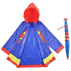 No rain will stop him, and he will always be ready for all daily activities with this fun and stylish uniquely designed kids Raincoat and Umbrella Set. Playful Raincoat For Spring Playtime, Kids Rain Gear, Kids Umbrella, Superman Boy, Kids Rain Coat, Kids Raincoats, Raincoat Kids, Toddler Age, No Rain