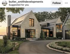 an image of a house that is on the twitter account for real estate listing company butter, snitche / development