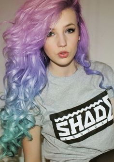 ✝☮✿★ COLORFUL HAIR ✝☯★☮ Pastel Rainbow Hair, Best Ombre Hair, Hair Rainbow, Mermaid Hair Color, Scene Girl, Colourful Hair, Turquoise Hair, Hair Color Crazy, Scene Fashion