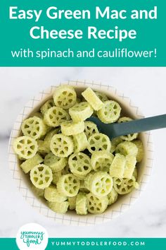 Veggie Mac and Cheese Wheel Spirals. With Text Reading: Veggie Mac and Cheese. Green Pasta Sauce, Mac And Cheese Pasta, Green Pasta, Spinach Cheese, Hidden Veggies, Toddler Food, Spinach Recipes, Mac N Cheese Recipe, Easy Lunch