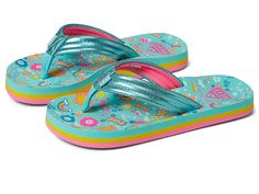 Multicolor Non-slip Synthetic Slippers, Fun Multicolor Non-slip Slippers, Playful Synthetic Slides With Round Toe, Non-slip Synthetic Round Toe Flip Flops, Multicolor Non-slip Slip-on Slides, Non-slip Fun Style Flip Flops, Non-slip Playful Slide Flip Flops, Fun Non-slip Slip-on Flip Flops, Playful Non-slip Slide Flip Flops