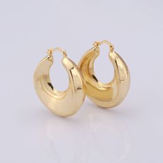 For more jewellery, gifts and accessories, please visit our main shop here: https://www.etsy.com/shop/RehathanConcept?ref=seller-platform-mcnav Item Details ★Size:40x34.5x9.5mm ★Quality:High Quality ★Material: Brass ★Process: 18K gold filled ★Lead And Cadmium Free & Nickel Safe.Not Allergic,Not Easy Tarnish -------------------------------------------------------------- Product color appear different due to monitor settings, resolution and ligh ---------------------------------------------------- Gold Plated Hoop Earrings Gift, Gold Round Earrings, Chunky Hoop Earrings, Bespoke Engagement Ring, Gold Filled Hoops, Jewelry Earrings Hoops, Round Earrings, Jewelry Creation, Gold Hoop