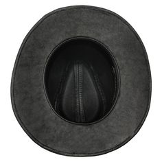 Brand new leather cowboy hat with wide ca.8 cm/3.15 inch brim. Made of genuine cattle leather (stiffened). There is a bendable metal wire in the external part of the brim. Hat with a leather sweatband inside and decorative leather belt as a band sewn down to the outside of the crown. On 1 side of the crown there are 3 ventilation eyelets. Crown height in the highest point is ca.13 cm/5.1 inch. Available in big xl and xxl sizes. Precise handmade craftsmanship from Sterkowski's family-run workshop