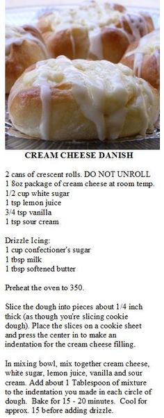 the recipe for cream cheese danish bread