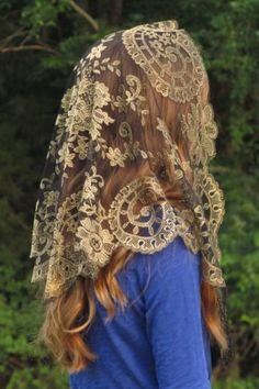 Authentic Spanish Medallion Mantillas - Veils by Lily Mater Amabilis, Catholic Veils, Head Wrapping, Chapel Veils, Christian Head Covering, Calais France, Catholic Veil, Lace Mantilla, Blessed Sacrament