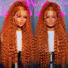 PRODUCT FEATURES Item: Allove Ginger Deep Wave Human Hair 13x4 HD Lace Front Wig Wear to Go Colored Wigs Hair Material: 100% Virgin Human Hair, 10A Grade, No Really Shedding, No Tangle, No Bad Smell Hair Color: Ginger ColorWig Density:150%/180% DensityHair Length: 10-30 inch are availableTexture: Deep Wave Hair, Natural Hairline, Soft, Comb EasilyLace Net: 13*4 Inch Swiss lace, Ginger Color, Pre-plucked with Baby Hair, Natural HairlinePack: 1 Piece Ginger Color Deep Wave Hair 13*4 Lace Front Wig Orange Deep Wave Wig, Curly Ginger, Hair Ginger, Deep Wave Wig, Curly Human Hair Wig, Curly Lace Front Wigs, Deep Curly, Colored Wigs, Brown To Blonde