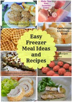 easy freezer meal ideas and recipes