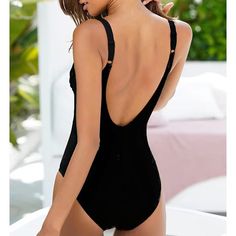 Gender:Women Type:Swimwear Bikini Jumpsuits Feature:Solid Printed Backless Sexy Bikini Jumpsuits Material:Polyester Style:Casual/Fashion Color:Black, Brown Size:S. M. L. XL Please Note:All Dimensions Are Measured Manually With A Deviation Of 1 To 3cm.