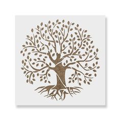 a tree with lots of leaves on it is cut out from the paper and placed in front of a white background