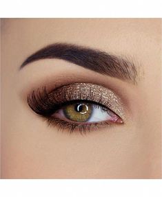 Eye Makeup Glitter, Hazel Eye Makeup, Makeup For Hazel Eyes, Wedding Day Makeup, Braut Make-up, Eye Makeup Designs, Makeup Eye Looks, Gold Eyes