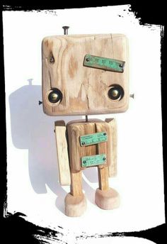 Wooden Robot, Wood Projects For Kids, Simple Woodworking Plans, Wood Games, Easy Wood Projects, Wooden Accessories, Diy Holz, Beginner Woodworking Projects, Wooden Shapes