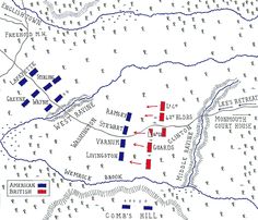 an old map shows the battle of waterloo and its positions in which they were fought