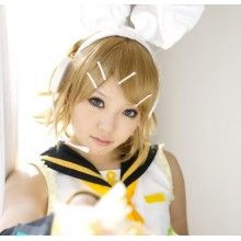 http://shoppingall.biz/cosplay-wig/kagamine-rin-wig Rin Cosplay, Japan Cosplay, Vocaloid Cosplay, Video Game Cosplay, Kagamine Rin, Epic Cosplay, Emo Fashion