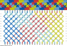 an image of the same pattern as shown in different colors and sizes, with each stitched together