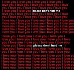 an image of the words i love you in red and black