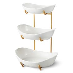 PRICES MAY VARY. ❤【3 Tier Fruit Basket Save Space】: You will get a high-quality ceramic fruit basket set (10.4x7.7x14.6in / 26.5x19.6x37cm), including 1 large porcelain bowl (10.4x7.5x2.8in / 26.5x19x7cm), 1 medium porcelain bowl (9.2x6.5x2.5in / 23.4x16.6x6.3cm), 1 small porcelain bowl (8x5.8x2in / 20x14.7x5cm ) and a golden metal stand. ❤【Wide Application】: Our serving ceramic bowls have a large and flat bottom, combining the advantages of serving platter/ serving dishes. You can use it as a c Nuts Cake, Basket For Fruit, Ceramic Serving Bowls, Tiered Fruit Basket, Ceramic Fruit Bowl, Small Ceramic Bowl, Fruit And Vegetable Storage, Fruit Display, Serving Bowl Set