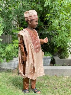 Boys Bazin Agbada Sets Boys Grand Boubou Set Traditional Boys Brocade Oufit African Prince Birthday Boy Boys Poncho Eid Outfit - Etsy Agbada Styles Children, Traditional Brown Kaftan For Festive Occasions, Traditional Brown Festive Kaftan, Festive Agbada With Traditional Patterns For Eid, Festive Eid Agbada With Traditional Patterns, Traditional Festive Brown Sets, Traditional Brown Sets For Festivals, Traditional Brown Sets With Traditional Drape, Traditional Brown Set With Traditional Drape