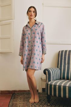 One size fits all Elevate your fashion game with the Gifu oversized printed button down shirt dress. Its longer back and contrasted collar and cuffs add flair to this loungewear piece. Made from comfortable cotton, perfect for a relaxed day at home. 100% Cotton. 30 degrees machine wash or hand wash. Summer Long Sleeve Chemise For Loungewear, Relaxed Fit Cotton Shirt Dress With Button Cuffs, Relaxed Cotton Dress For Home, Relaxed Fit Cotton Dress For Home, Relaxed Fit Cotton Shirt Dress With Buttons, Relaxed Cotton Lounge Dress, Cotton Relaxed Fit Shirt Dress For Loungewear, Relaxed Fit Cotton Dress For Lounging, Relaxed Fit Cotton Lounging Dress