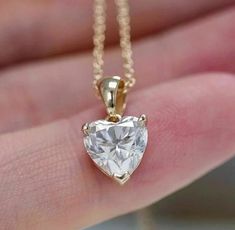 Heart Shape Pendant Necklace Heart Cut Moissanite Pendant For Girlfriend Love Heart Shaped Diamond Pendant, For Girlfriend, Heart Pendent, Moissanite Pendant, Heart Shaped Pendant Necklace, Taehyung Wallpaper, Love Shape, Necklace Heart, Single Stone