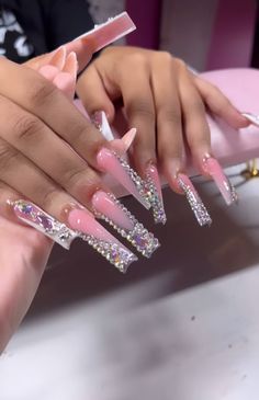 French Tip Acrylic Nails, Glow Nails