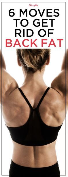 6 Moves To Get Rid Of Back Fat - Try it today! Back And Shoulder Workout, Belly Fat Overnight, Back Fat, Fitness Design, Back Muscles, Fat To Fit, Back Exercises, Easy Workouts