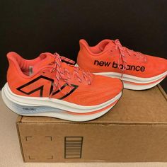 New! Womens New Balance Fuelcell Supercomp Trainer V2 Running Shoes. Size 5b. Awesome Shoes!!! Red Running Sneakers With Gel Cushioning, Red Low-top Running Shoes With Gel Cushioning, New Balance Low-top Marathon Running Shoes, Low-top Orange Running Shoes For Sports, Casual Orange New Balance Sneakers, New Balance Low-top Walking Shoes For Marathon, Sporty Orange New Balance Running Shoes, New Balance Orange, Orange Low-top New Balance Running Shoes