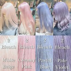 Pastel Purple And Blonde Hair, Pastel Color Hair, Hair Color Swatches, Dyed Hair Inspiration, Hair Inspiration Short