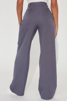 Available In Black, Chocolate, Slate Blue, And Charcoal. Trouser Pant Mid Rise Straight Leg Button And Zipper Closure Pockets Belt Loops 95% Polyester 5% Spandex Imported | The Perfect Trouser Pant 32 in Charcoal size 3X by Fashion Nova Gray Elastane Bottoms, High Waist Gray Elastane Pants, High Waist Gray Elastane Bottoms, 4-way Stretch Solid Color Trousers, Black Chocolate, Pocket Belt, Slate Blue, Trouser Pants, Fashion Nova