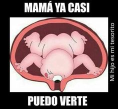 an image of a baby in the stomach with caption that reads mama ya cas