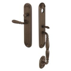 an image of two door handles and knobs