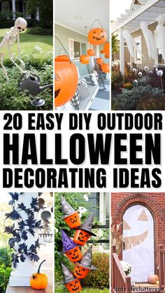 20 Easy DIY Outdoor Halloween Decorating Ideas Outdoor Halloween Decorating, Diy Outdoor Halloween Decorations, Spooky Outdoor Halloween Decor, Halloween Duos, Halloween Diy Outdoor, Outdoor Halloween Decorations