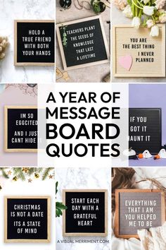 the year of message board quotes are displayed in different styles and sizes, with text that reads