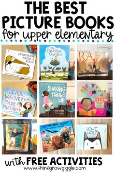 the best picture books for upper elementary students with free activities to help them learn how to read