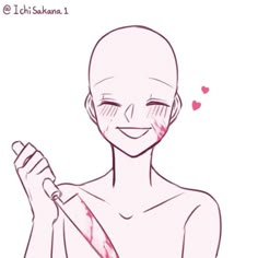 a drawing of a person holding a knife