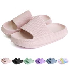 PRICES MAY VARY. 【Buying Tips】The soft EVA material will shrink in high temperature and long time sun exposure. Please do not expose the slippers to the hot sun for a long time to prolong the durability. If you have any questions, we are always here to help. 【Soft Comfort】 Crafted from premium EVA material, Kids Cloud Slides offer a feather-light feel that's both plush and easy to clean. Odor-free and quick-drying, ensuring your little one's feet stay fresh and comfortable. 【Safety First】Enginee Shower Sandals, Cloud Slides, Toddler Snow Boots, Slip On Slippers, Pool Shoes, Summer Slippers, Walking On Clouds, Girls Bathroom, Slippers Cozy