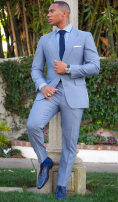 Fashion clothing for men | Suits | Street Style | Shirts | Shoes | Accessories … For more style follow me! Stylish Suits For Men, Tuxedo Suit For Men, Blue Costume, Slim Fit Tuxedo, Suit For Men, Stylish Suit, Dapper Gentleman, Tuxedo Suit, Sharp Dressed Man