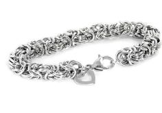 Lovely Stainless Steel Bracelet by ChainMettle on Etsy 11 Anniversary, 11th Anniversary Gifts, Traditional Anniversary Gifts, Matching Couple Bracelets, Boot Bling, 11th Anniversary, Chainmaille Bracelet, Steel Gifts, Chain Maille Jewelry