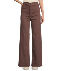 From Billabong&#x2C; these pants feature: High riseBelt loopsWide legSlim fitAnkle-lengthFrayed raw hemsButton/fly closureCotton/elastaneMachine wash/line dryImported. Straight Leg Pants With Frayed Hem For Fall, Straight Leg Bottoms With Frayed Hem For Fall, High Rise Cotton Pants For Fall, High Rise Pants With Frayed Hem For Fall, Trendy Full Length Bottoms With Frayed Hem, Mid-rise Pants With Frayed Hem For Fall, Trendy Full-length Pants With Frayed Hem, Frayed Hem Pants For Fall Workwear, Wide Leg Cotton Pants With Frayed Hem