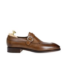 MONK STRAP SHOES IN BROWN VEGANO Luxury Loafers With Tang Buckle And Round Toe, Luxury Monk Strap Slip-on Shoes With Removable Insole, Luxury Monk Strap Shoes With Rubber Sole For Galas, Luxury Slip-on Loafers With Tang Buckle, Luxury Plain Toe Loafers With Tang Buckle, Luxury Loafers With Tang Buckle And Plain Toe, Luxury Calf Leather Monk Strap Shoes With Stitched Sole, Luxury Brown Monk Strap Shoes With Removable Insole, Luxury Monk Strap Shoes With Stitched Sole