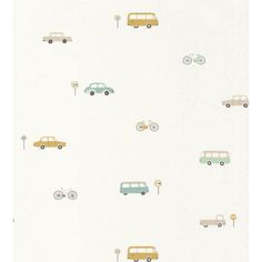 a white wallpaper with cars and bicycles on the road in front of trees,